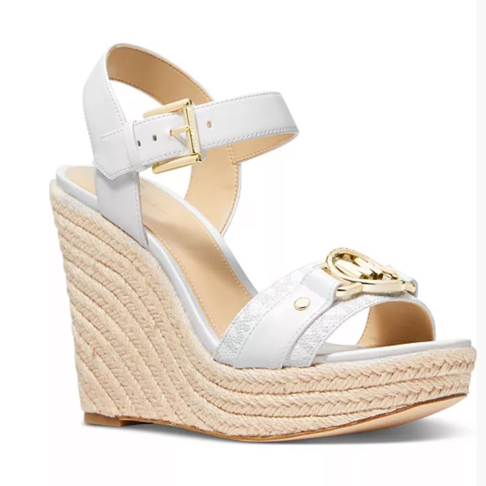 Michael Kors Rory Espadrille Platform Wedge Sandals 6.5